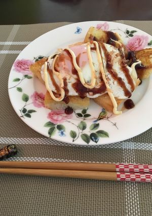 お好みソースとマヨのコロコロ目玉トースト-レシピのメイン写真