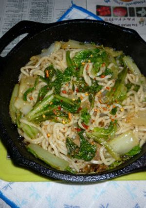 白菜のツナオイル炒めの焼きうどん-レシピのメイン写真