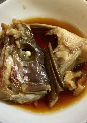 雑な男料理：鯛のアラの甘辛煮！！-レシピのメイン写真