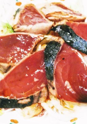超簡単！超時短！鰹のタタキサラダ-レシピのメイン写真