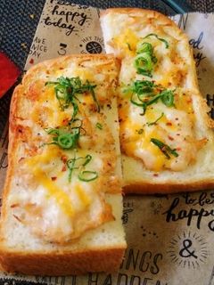 明太しらすマヨトースト♪~♪-レシピのメイン写真
