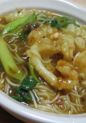 イカとねぎのカレーそうめん-レシピのメイン写真