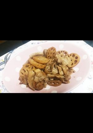 豚肉蓮根の甘辛いため-レシピのメイン写真