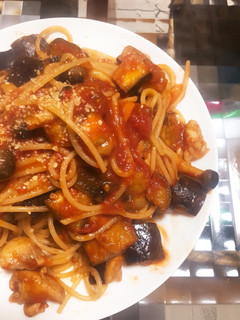 鶏肉とナスのトマトソースパスタ-レシピのメイン写真