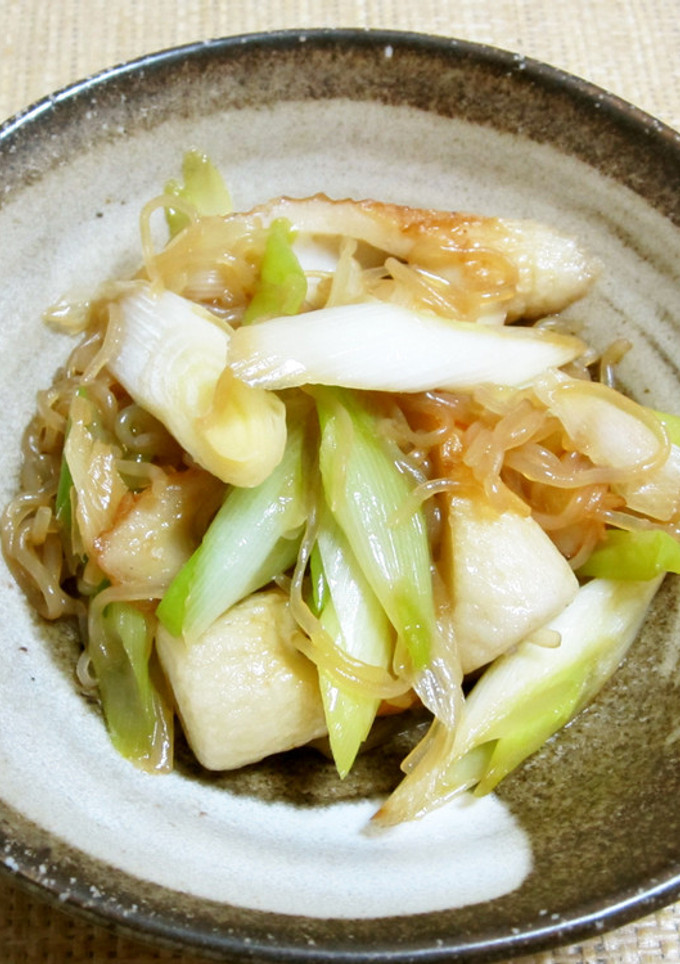 しらたき、竹輪と長ネギの炒め物-レシピのメイン写真