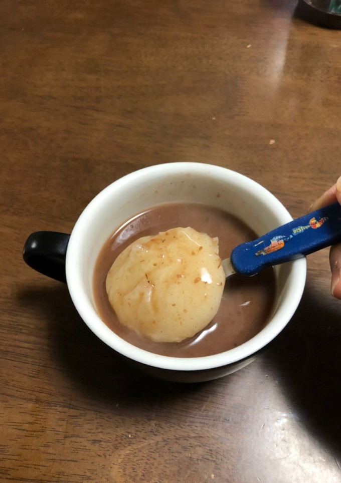 ジュース缶で作る　簡単おしるこ-レシピのメイン写真