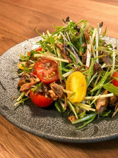 焼き鯖アヒージョの和えサラダ-レシピのメイン写真