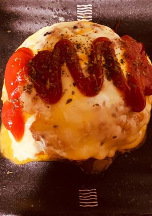 レンジで簡単オムライス-レシピのメイン写真