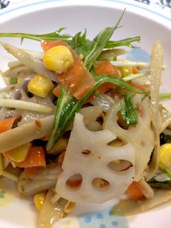 胡麻ドレッシングで和える*根菜サラダ*-レシピのメイン写真