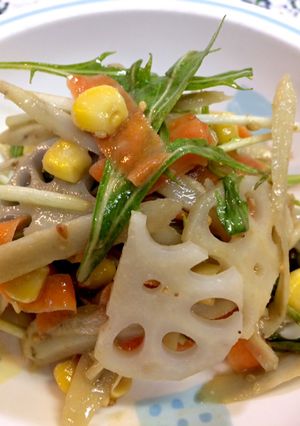 胡麻ドレッシングで和える＊根菜サラダ＊-レシピのメイン写真