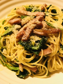 ベーコン&ホウレン草の生クリームパスタ-レシピのメイン写真