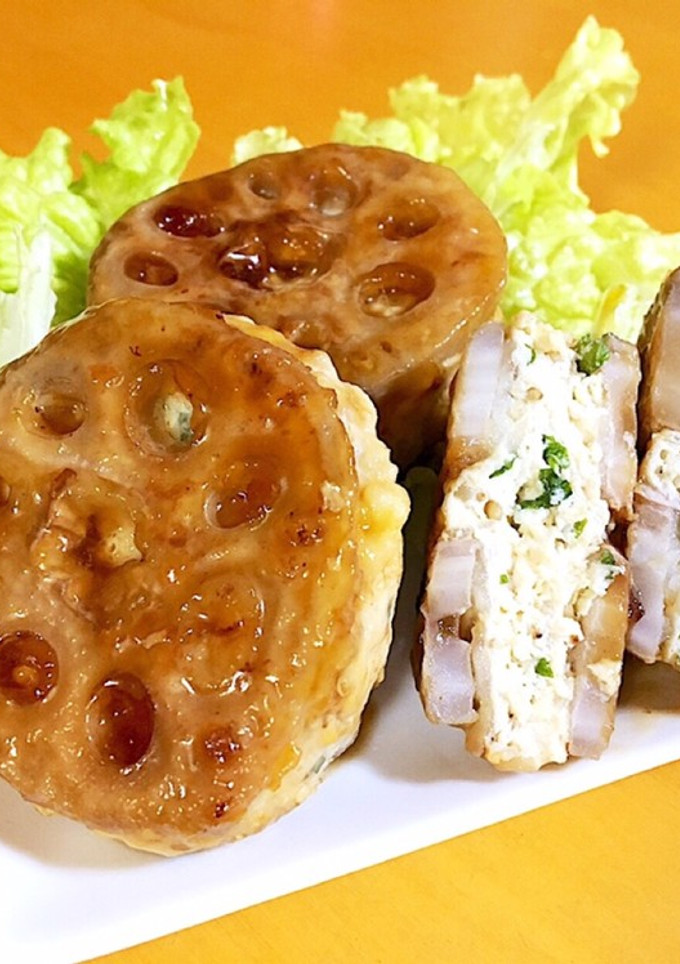 蓮根の挟み焼き❃節約＆ダイエットにも！-レシピのメイン写真