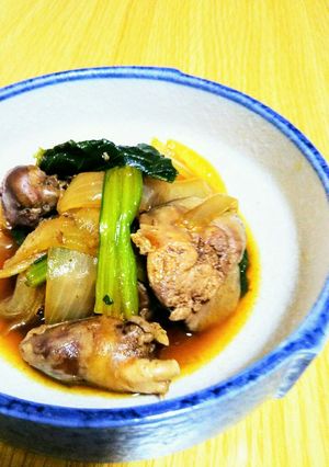 レバーと小松菜の甘辛炒め煮-レシピのメイン写真