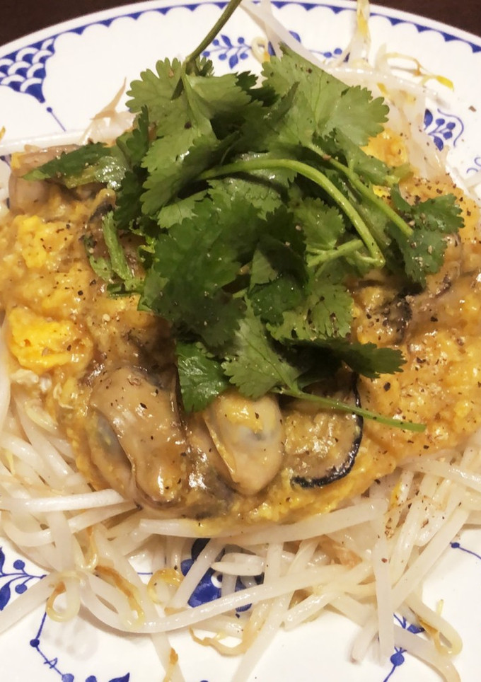 オースワン♪タイ風牡蠣の玉子とじ♪備忘録-レシピのメイン写真