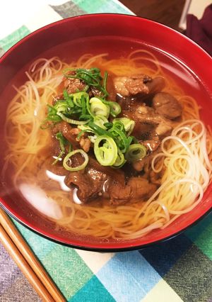 【簡単】スタミナにゅうめん【肉うどん風】-レシピのメイン写真