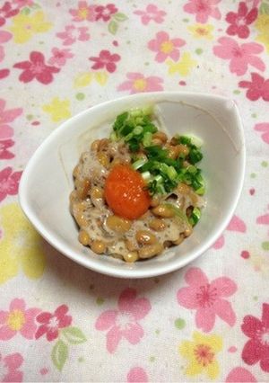 もみじでおめかし♪納豆-レシピのメイン写真