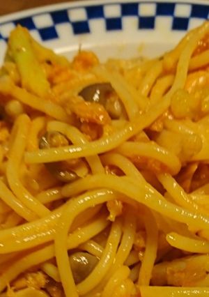 簡単パスタ・ツナのナポリタン-レシピのメイン写真