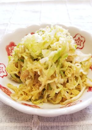 レンジで大量消費♪副菜キャベツのごま和え-レシピのメイン写真