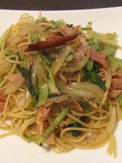 小松菜とベーコンのパスタ-レシピのメイン写真