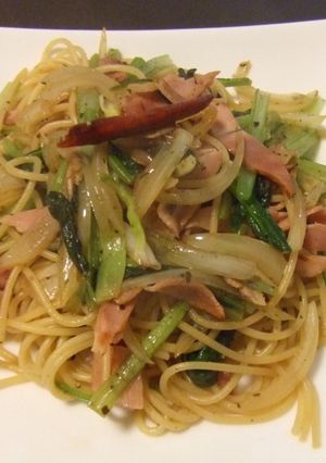 小松菜とベーコンのパスタ-レシピのメイン写真