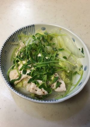 豚肉と豆苗と白菜の酒蒸し-レシピのメイン写真