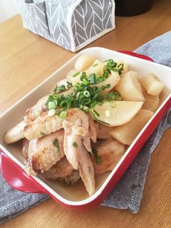 お酢で♡手羽先と大根のこっくり煮♡-レシピのメイン写真