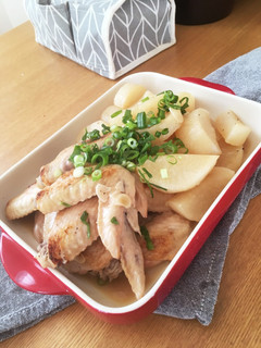 お酢で♡手羽先と大根のこっくり煮♡-レシピのメイン写真