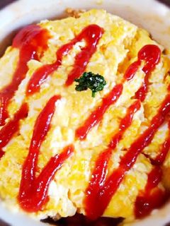 レンジで簡単!ふわふわオムライス-レシピのメイン写真