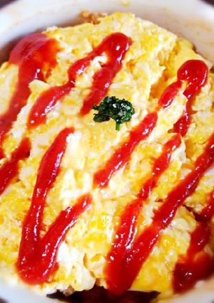 レンジで簡単！ふわふわオムライス-レシピのメイン写真