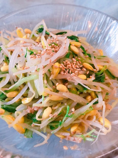 簡単!豆もやしと水菜のナムル-レシピのメイン写真