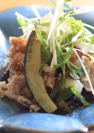 腎臓病食にも 冷しゃぶと揚げナスのサラダ-レシピのメイン写真