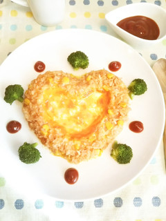 レンジで簡単♡とろ~りたまごのオムライス-レシピのメイン写真