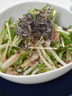 パリパリ大根と水菜のツナサラダ-レシピのメイン写真