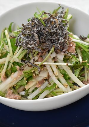 パリパリ大根と水菜のツナサラダ-レシピのメイン写真
