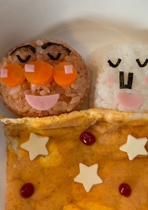 アンパンマンとしょくぱんまんのオムライス-レシピのメイン写真