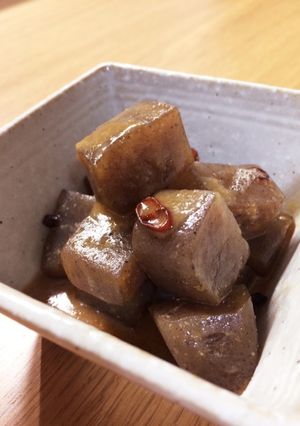 こんにゃくのピリ辛味噌煮-レシピのメイン写真