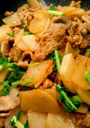 シャキッ♪大根と豚肉のしょうが味噌炒め-レシピのメイン写真
