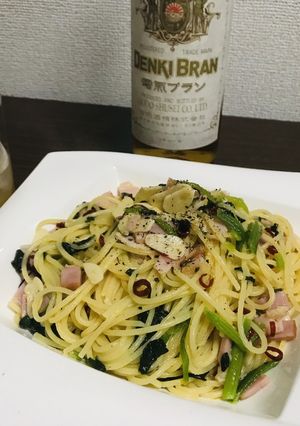 ほうれん草とベーコンのペペロンチーノ-レシピのメイン写真