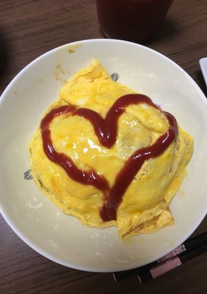 基本の包まないオムライス-レシピのメイン写真