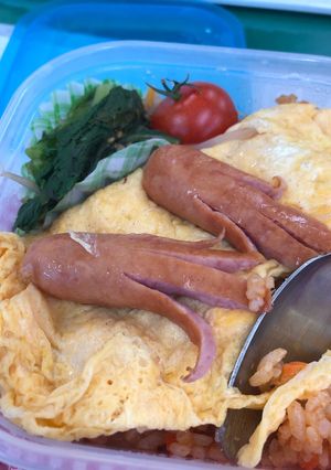 大至急！オムライス弁当-レシピのメイン写真