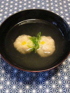 料亭風❀海老と蓮根のお餅のお吸い物-レシピのメイン写真