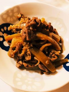 簡単♡牛肉とこんにゃくの甘辛煮-レシピのメイン写真