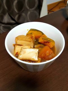 かぼちゃと厚揚げの煮物 おかか入り-レシピのメイン写真