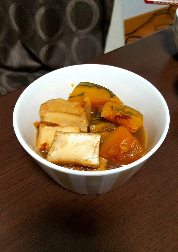 かぼちゃと厚揚げの煮物　おかか入り-レシピのメイン写真