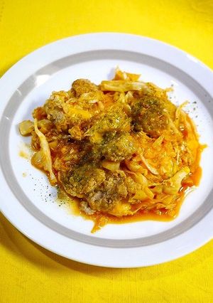 簡単！ミートチーズキャベツ-レシピのメイン写真