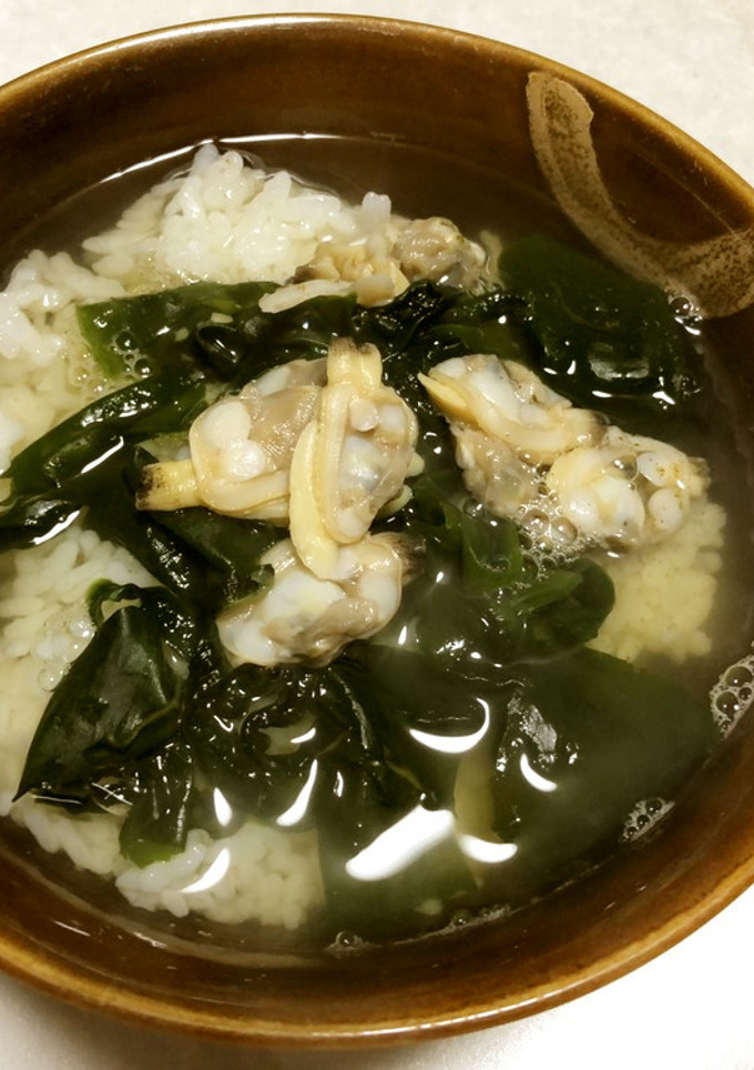 簡単冷凍あさりと乾燥わかめで作るお茶漬け-レシピのメイン写真
