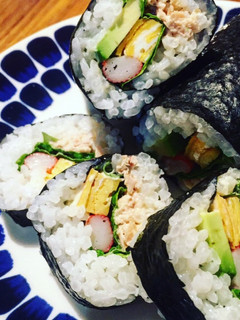 節分に◎サラダ恵方巻き(巻きす不要)-レシピのメイン写真