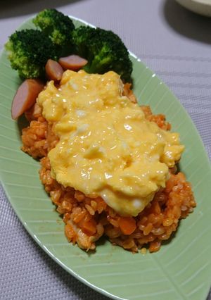火を使わない~レンチンふわとろオムライス-レシピのメイン写真