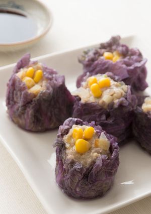 うまみ溢れる紫白菜シュウマイ-レシピのメイン写真