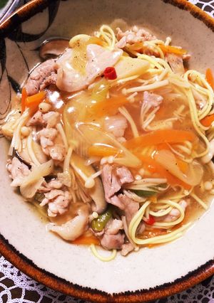 揖保乃糸ラーメンで作る酸辣湯麺-レシピのメイン写真